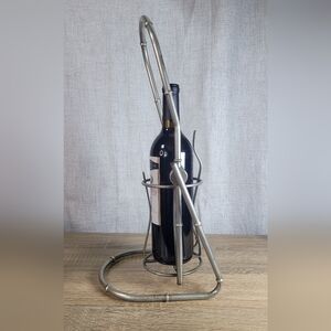 Jacques Adnet Silver Metal Wine Bottle Holder